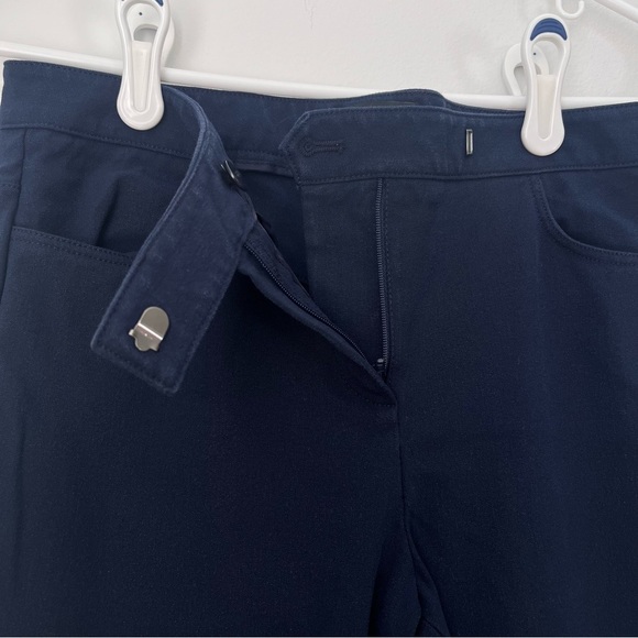 Theory Women's Blue Eco New Bistretch Crop Pants Size 2 - Picture 5 of 10